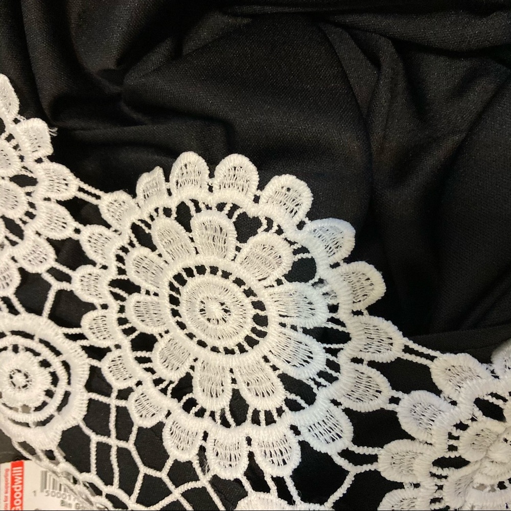 R & M RICHARDS DRESS WHITE OVERLAY DRESS SIZE 8 - Picture 8 of 9